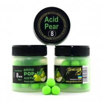 Amino POP-UPs one-flavor ACID PEAR (КИСЛА ГРУША) Ø8 мм Amino POP-UPs one-flavor ACID PEAR (КИСЛА ГРУША) Ø8 мм